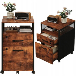 Spintelė su ratukais, dokumentų dėžė su rakinamais stalčiais