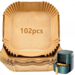 Popieriaus Įdėklai Oro Gruzdintuvei, 102 vnt.