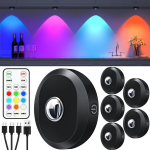 Willed įkraunamos USB LED lemputės su nuotolinio valdymo pultu, 6vnt.