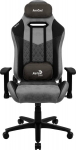 Žaidimų kėdė Aerocool Duke AeroSuede Universal, juoda/pilka