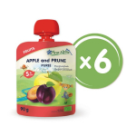 &bdquo;Obuolių ir džiovintų slyvų" ekologi&scaron;ka tyrelė FLEUR ALPINE, nuo 5 mėn., 90 g x 6 vnt