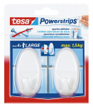 Tesa kabliukai PowerStrips Large Ovale balti 2 vnt.