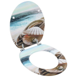 Klozeto sėdynė su dangčiu, ruda