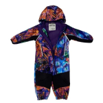 Huppa Softshell kombinezonas vaikams ADAL, VIOLET PATTERN/ BLACK