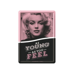 Nostalgic Art Metalinis atvirukas 10x14,5 cm / Marilyn As Young as You Feel