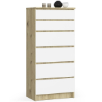 Komoda NORE K 60cm, ruda/balta