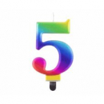 Žvakė su numeriu 5, Galaxy, 8,0 cm