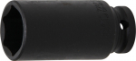 Smūgio lizdas &scaron;e&scaron;iakampis, gilus | 12,5 mm (1/2 colio) pavara | 27 mm BGS Technic-7227