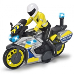 Žaislinis policijos motociklas su figūrėle Dickie toys, 17 cm