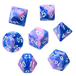 Stalo žaidimų kauliukų rinkinys Rebel RPG, Blue/Pink