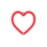 LED Neon lamp HEART red battery/USB