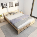 Lova su čiužiniu HARMONIJA RS 160x200 Natūralios spalvos