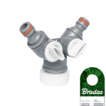 Čiaupo adapteris 1" - 3/4" su vožtuvais Bradas WHITE LINE