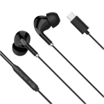 į ausis dedamos ausinės su mikrofonu usb-c kruger&matz c1 juodos spalvos