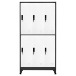 vidaXL Persirengimo spintelė, antracito/balta, 90x45x180cm, plienas