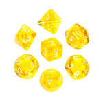 Kauliukų rinkinys Rebel Rpg Mini Crystal, geltonas