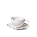 Puodelis su lėk&scaron;tutė ALEKSA 250ml, baltas (porcelianinis)