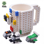 Kūrybinis puodelis, skirtas Lego kaladėlėms, baltos spalvos, 350 ml