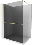 Walk-in du&scaron;o sienelė Mexen Kioto+ su lentynėle, gold/grafito stiklas, 70,80,90,100,110,120x200 cm