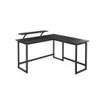 L-formos kompiuterio stalas VASAGLE LWD56BK, juodas