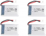4 vienetai 3,7 V, 500 mAh įkraunamų lipo baterijų, skirtų Rc kvadrikopteriams Syma X5 X5C X5SC X5SW, Cheerson CX-30W, Skytech M68, Wltoys F949