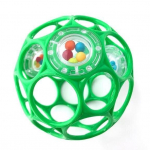 Kamuolys su bar&scaron;kučiu Oball 10 cm, žalias, 0m+