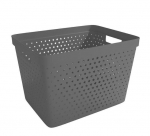 Perforuota dėžutė, 19l, pilka