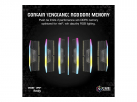 Operatyvioji atmintis (RAM) CORSAIR VENGEANCE RGB 32GB 2x16GB DDR5 6000MT/s DIMM Unbuffered 36-44-44-96 Std PMIC XMP 3.0 Black Heatspreader PCB 1.4V