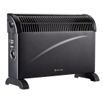Konvekcinis &scaron;ildytuvas elektrinis radiatorius Heatum Therma H2000, Juodas