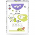 Sauskelnės Happy Before Newborn 0 (1-2 kg), 46 vnt.