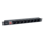 Energijos paskirstymo modulis - EQUIP - 333286 - 8 I&scaron;ėjimai AC - 1U - Juoda