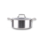 Masterpan nerūdijančio plieno tro&scaron;kintuvas su dangčiu MP-2701, 24 cm