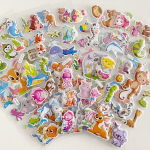 8 vnt. Jūros Gyvūnai Mielos 3D Lipdukai Vaikams