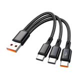 3-in-1 USB-C įkrovimo laidas, Juoda