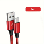 Blizgus USB-C įkrovimo laidas, Raudona