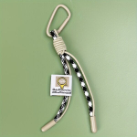 Marga ry&scaron;kiai geltona ir juoda keychain juostelė., smėlio spalvos