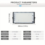 Didelės Galios 50W LED Prožektorius IP66 Atsparus Vandeniui, 10 vnt
