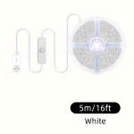 USB LED juostelė 5V, Baltas