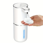 Belaidis Sieninis Muilo Dozatorius: 380ml, USB Įkrovimas, Automatinis Sensus., Balto lango butelis-putų tipas