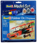 Revell - Fokker DR.1 Triplane dovanų komplektas, 1/72, 64116