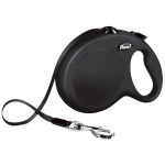 Flexi automatinis pavadėlis New Classic L, juodas, 8 m