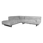 Kairinė kampinė sofa Home4You Hasso LC, pilka