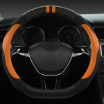 Stilingas D-Formos Vairo Užvalkalas - Dirbtinė Oda, Neslystantis & Prakaitą Sugeriantis , Furious Orange-D tipo (1855 zom&scaron;os) novatori&scaron;ka automobilio puo&scaron;mena