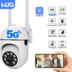 WJG 1080p HD Apsaugos Kamera, 5G/Wi-Fi, USBĮvado, Sukamos, Vidaus/Lauko, Dvigubo Garsuo.