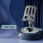 Telefono laikiklis K18 Erdvės Lydinio Telefono Plan&scaron;etės Sukimo Stovas ,  pilka