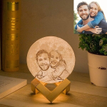 Personalizuojama LED Mėnulio Lempa su Nuotrauka, USB įkrovimas. , 10 cm / 3,94 colio