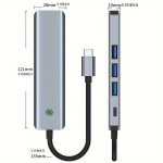 Vszapower Daugiafunkcis Volframo Centras - 4K HD, PD100W, Greitas USB 3.0 su 3 Jungtimis, Vieno Mygtuko Ekrano Projektavimas Konferencijoms.