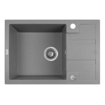 Granitinė virtuvinė plautuvė Laveo Barbados SBB_513T, Grey
