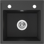 Granitinė virtuvinė plautuvė Laveo Trzynastka SBP_710T, Black