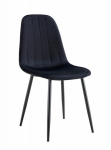 Kėdė Monita Lines, velvet, juoda